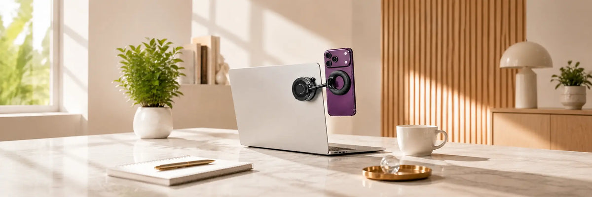 MagSafe laptop phone mount for iPhone
