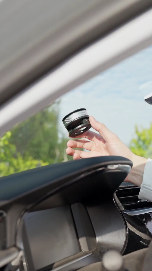 MagMount Go magnetic phone mount — adjust the mount